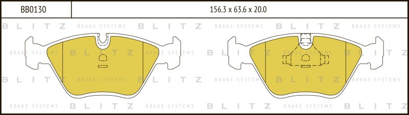 Колодки тормозные дисковые передние BB0130 новая