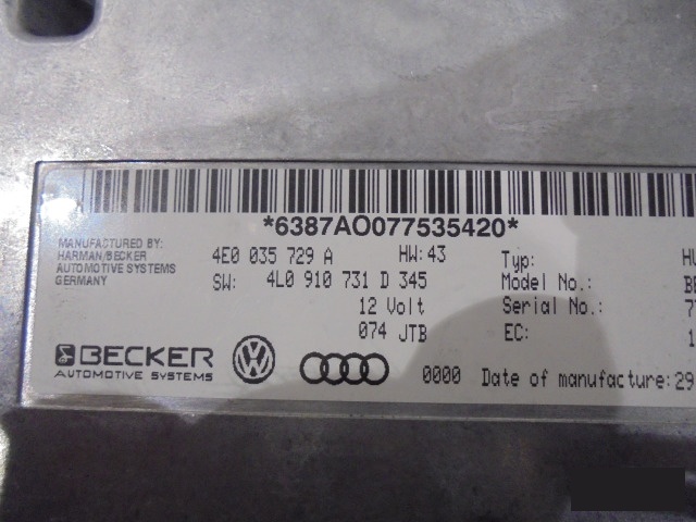 Блок управления интерфейсом Audi Q7 4L