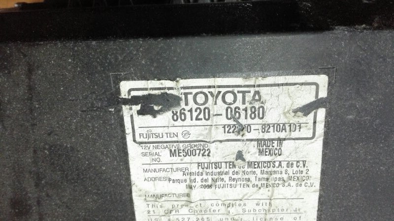 Магнитола Toyota Camry v40 2.4