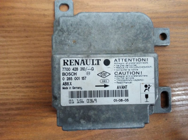 Блок управления AIR BAG Renault Symbol 1998-2008 0285001157 Б/У