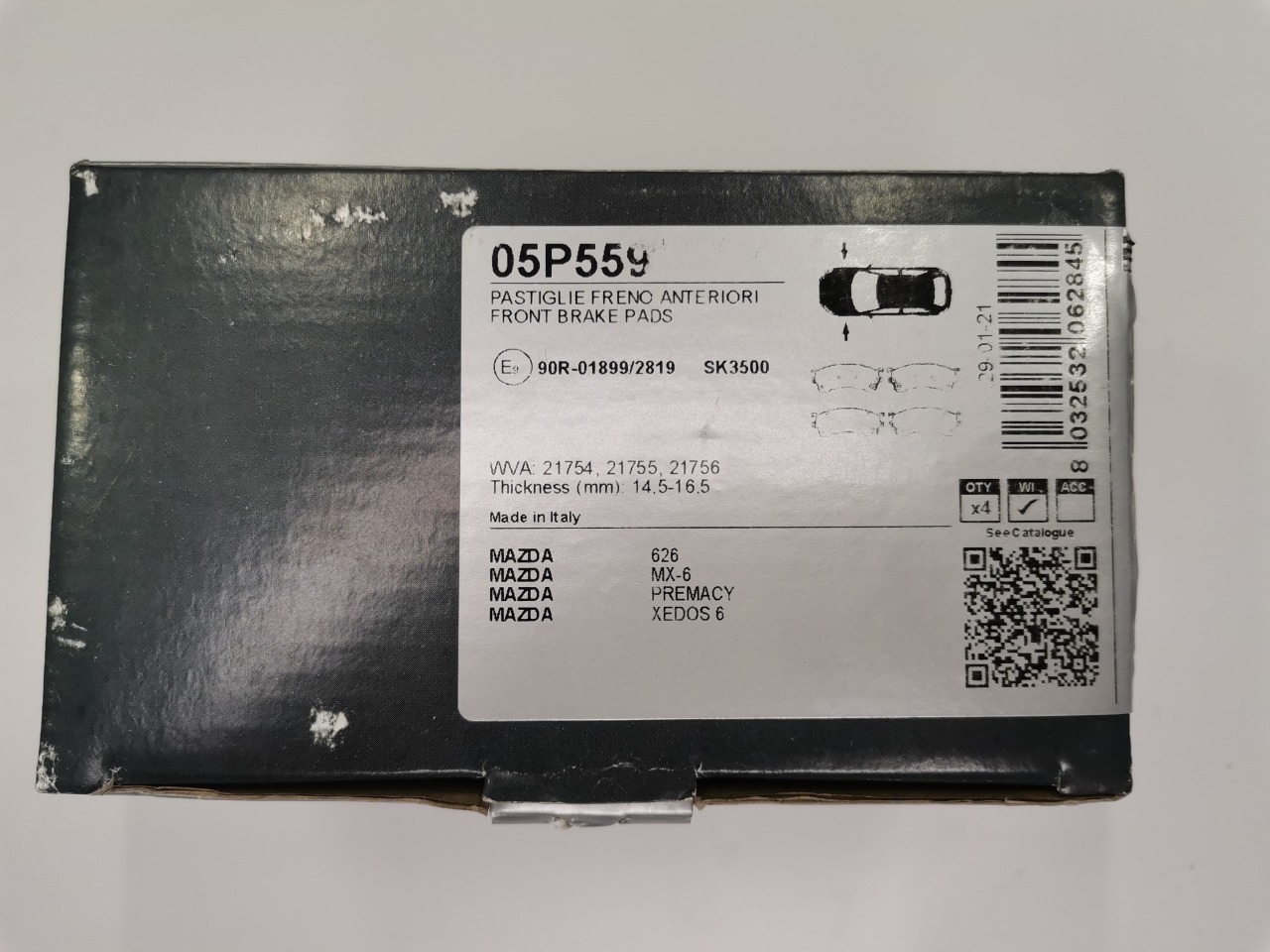 Тормозные колодки переднее 323 GE5PA