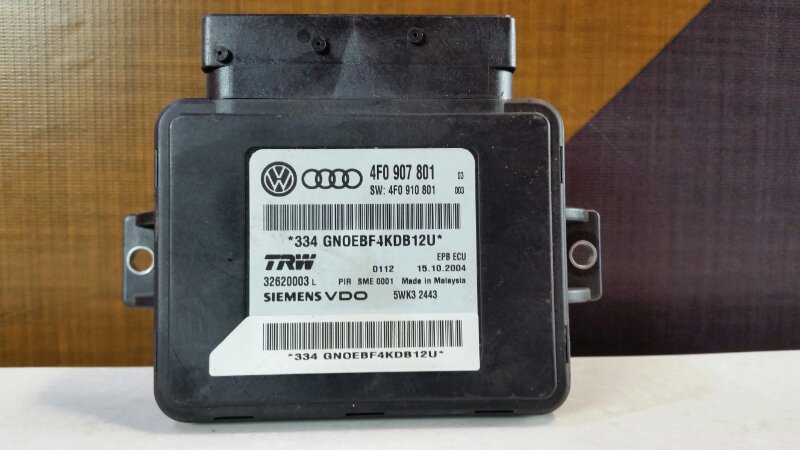 Блок управления парковочным тормозом AUDI A6 2005 C6 AUK 4F0907801 контрактная