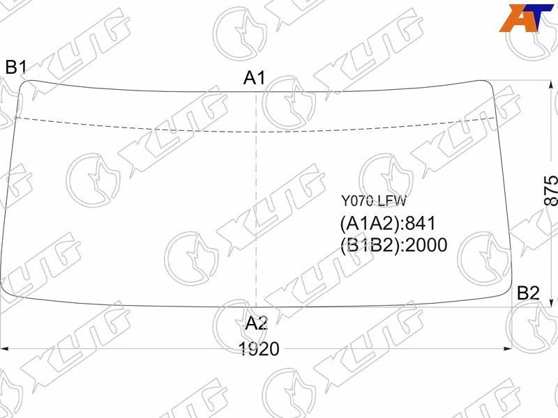 Стекло лобовое 500 Y70 J08E-WB