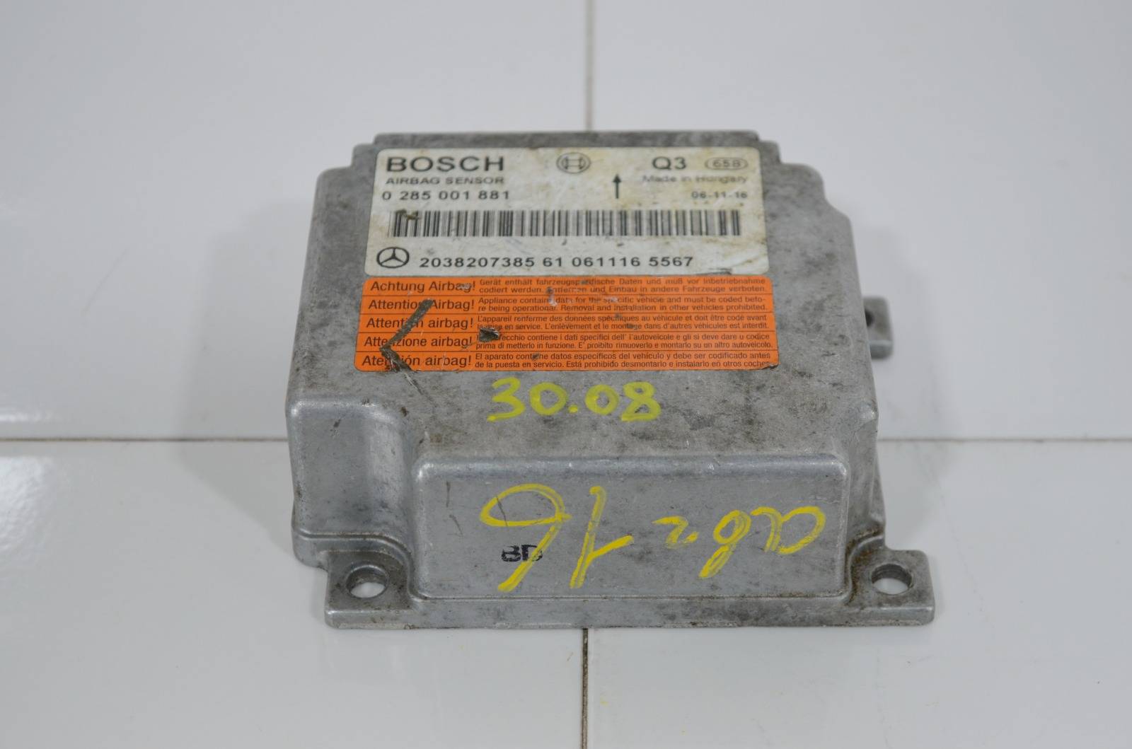 Блок управления AIR BAG MERCEDES-BENZ C-Class 2000-2007 W203 0285001881 Б/У