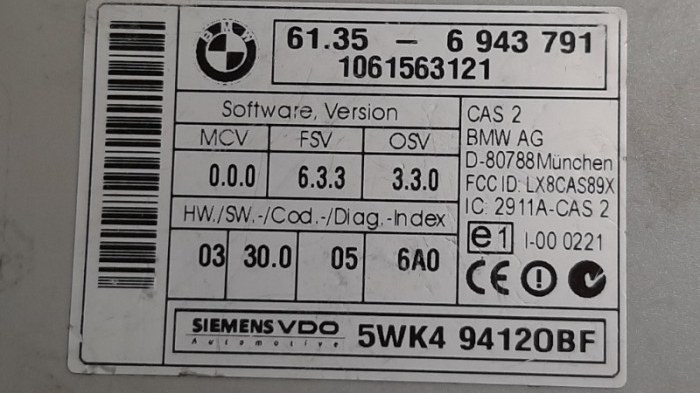 Блок управления ДВС 3-Series 2006 E90 N52B25