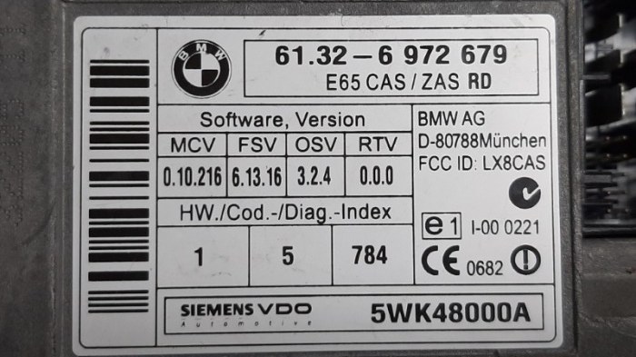 Замок зажигания BMW 7-Series E66 N62B40A