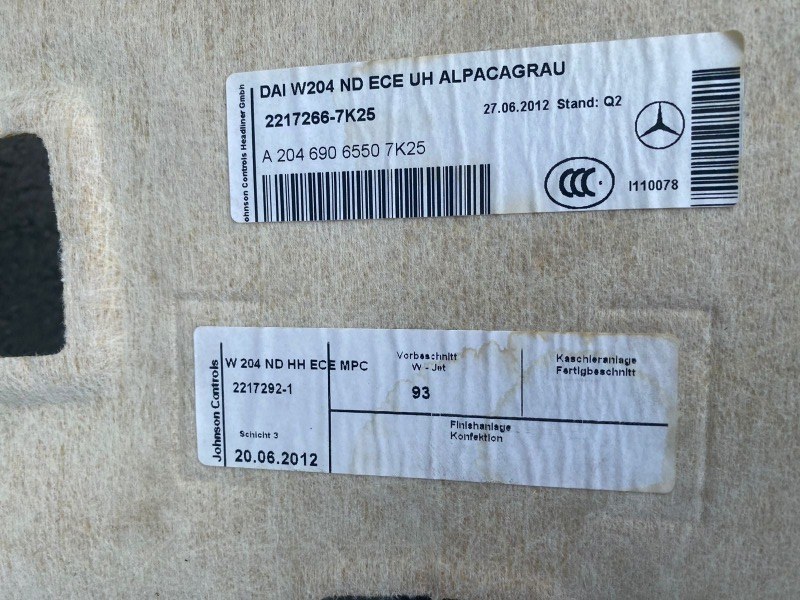 Обшивка потолка C-Class 2012 W204 M274.910