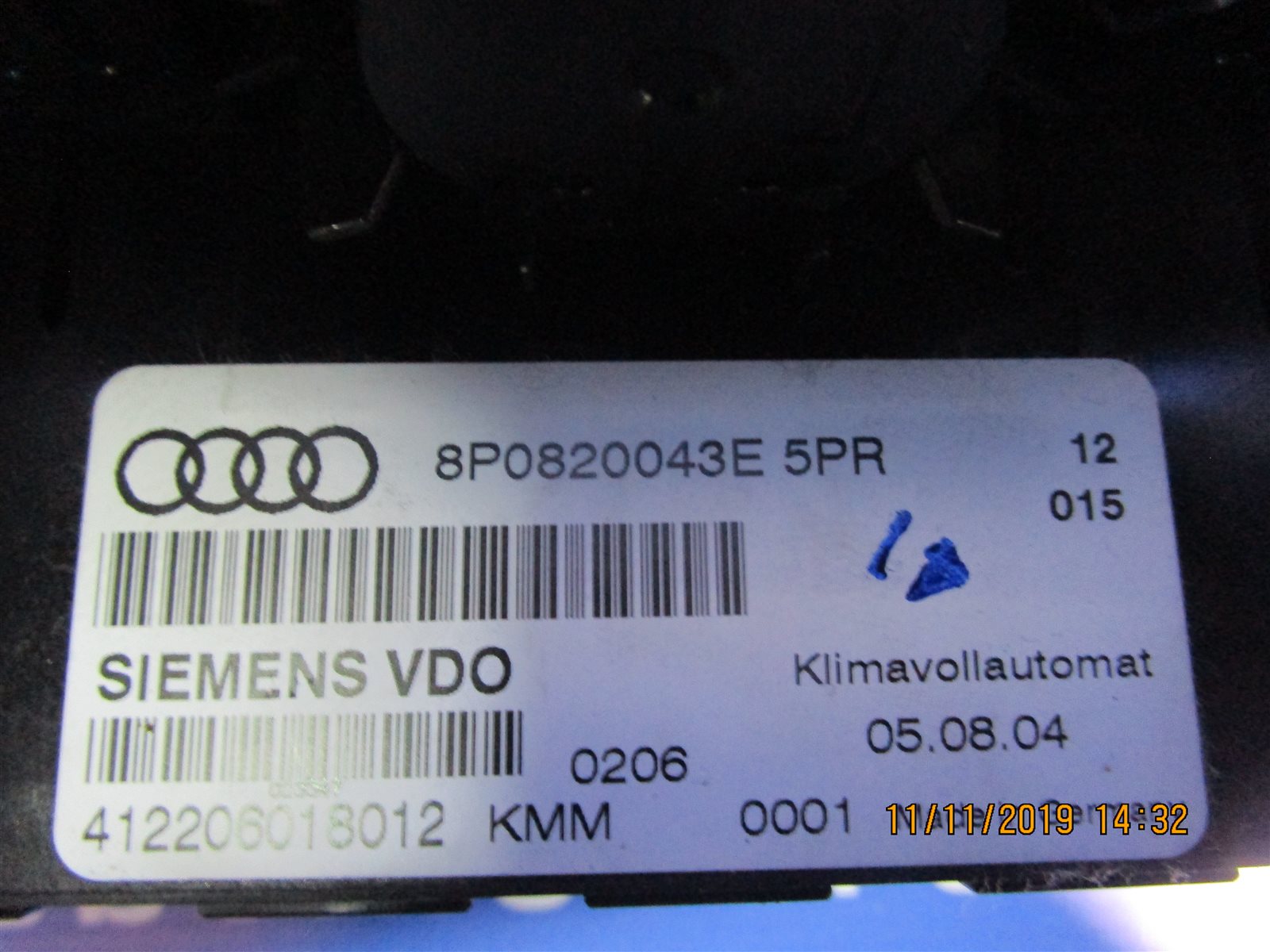 Блок управления климат-контролем Audi A3 8PA 8P1 BMJ