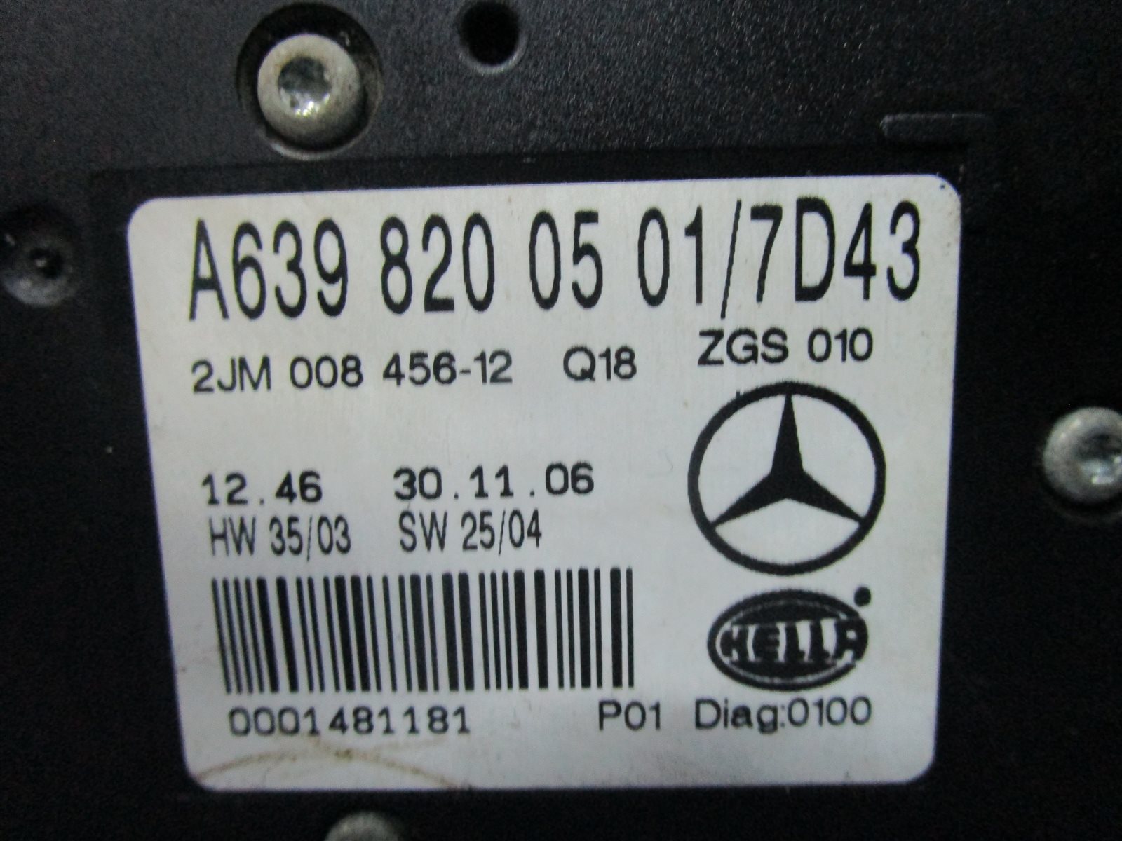 Плафон салона Mercedes-Benz Vito W639 646982