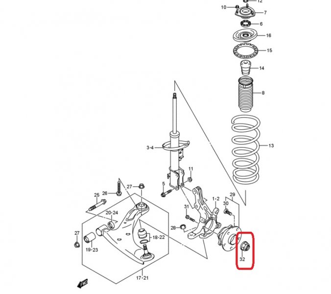 Схема передняя подвеска сузуки гранд витара схема