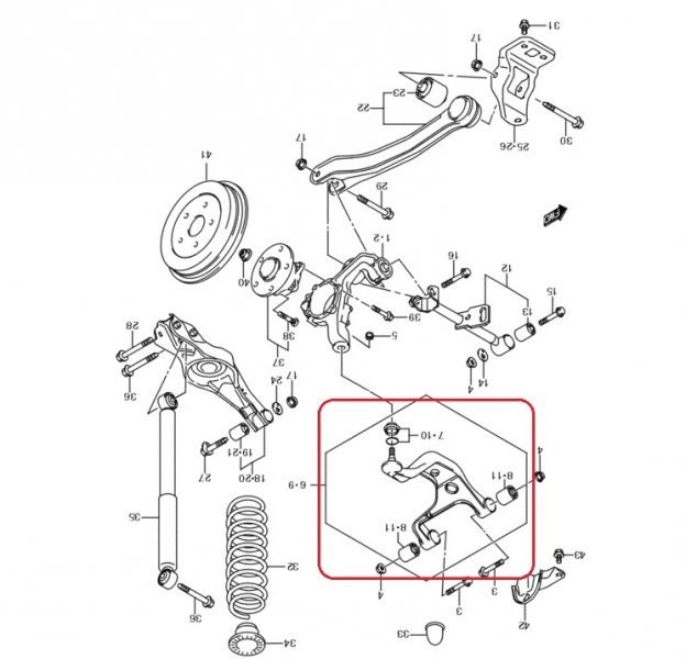 Задняя подвеска сузуки гранд витара схема