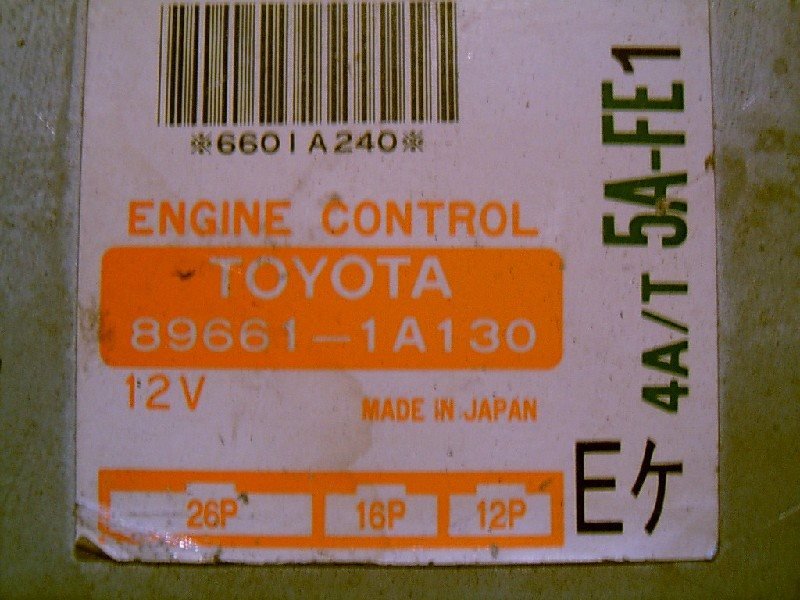 Блок управления ДВС TOYOTA COROLLA AE100 5A-FE 89661-1A130 Б/У