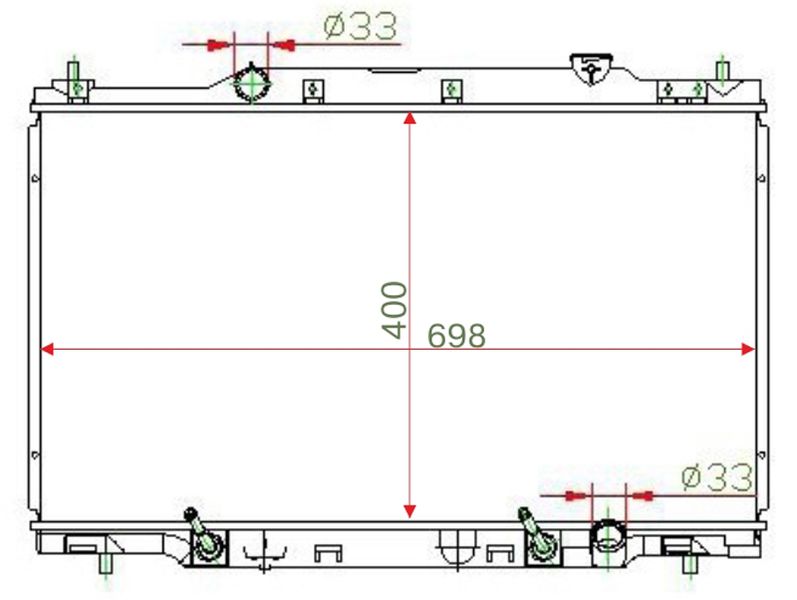 Радиатор основной HONDA STREAM RN1 K20A