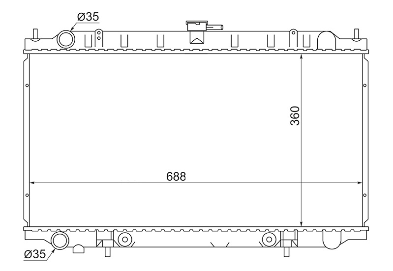 Радиатор основной BLUEBIRD 96-00 P11 QG18DE