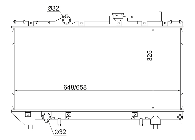 Радиатор основной CORONA 92-96 AT190 4A-FE