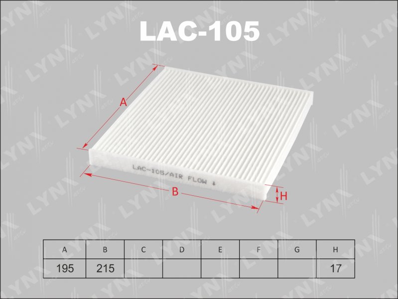 Воздушный фильтр TOYOTA RAV4 LAC-105 новая