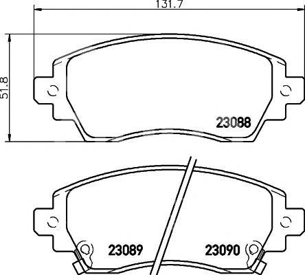 Колодки TOYOTA COROLLA NZE121 4ZZ-FE ADB 31154 новая