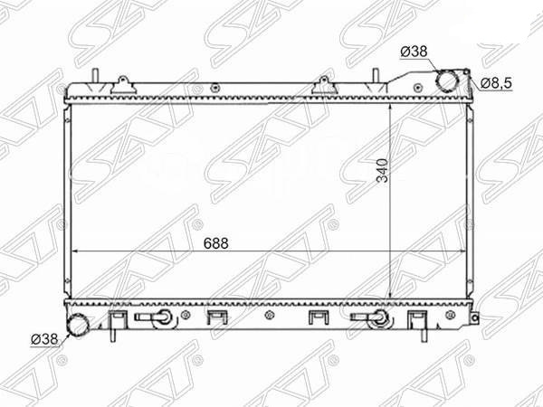 Радиатор ДВС Forester 1998-2002 S10