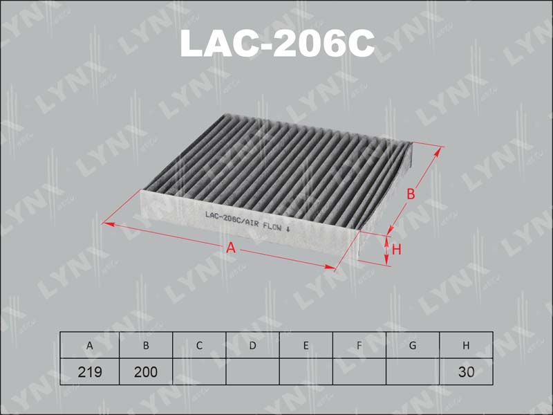 Фильтр воздушный LAC-206C новая