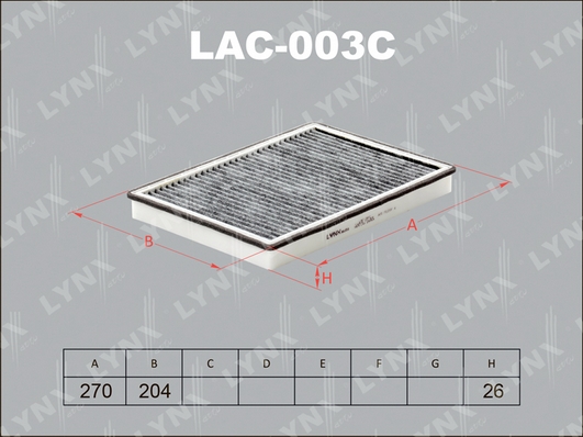 Фильтр салонный LAC-003C новая