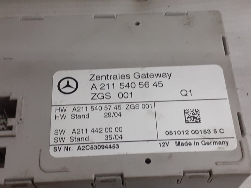 Блок управления ZGW Mercedes-Benz CLS-Class W219 5.0 A2115405745 контрактная
