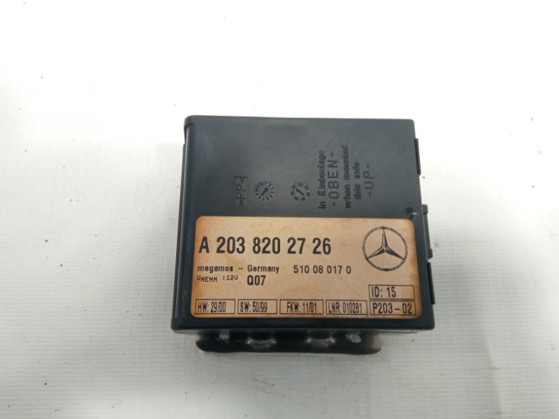 Блок управления Mercedes-Benz S-CLASS/S320/S500/S400/S600/S430/S350 2001 WDB220/W220 M112E32/112944/112.944 A2038202726 контрактная