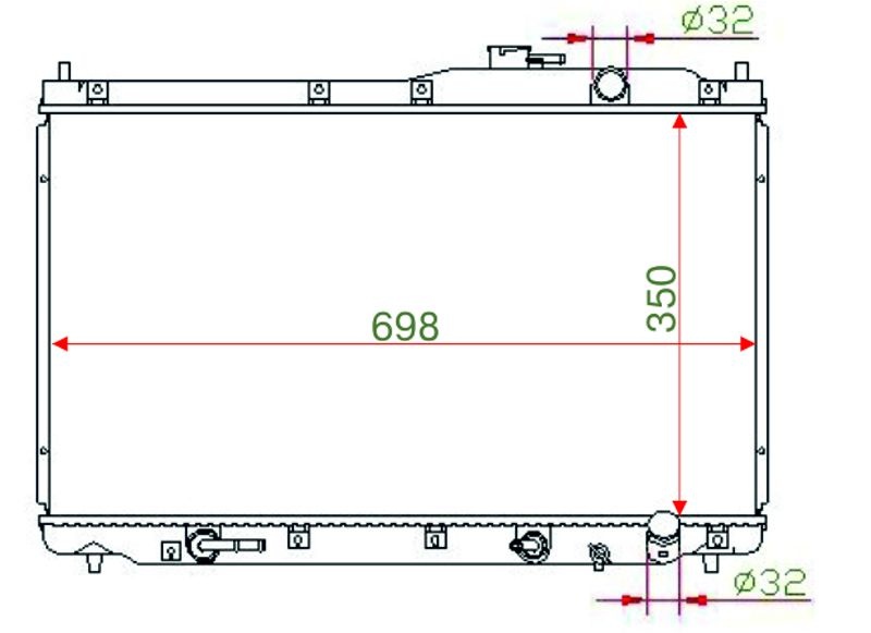 Радиатор охлаждения HONDA S-MX 1997-2002 RH1 B20B HD0009RH1 новая