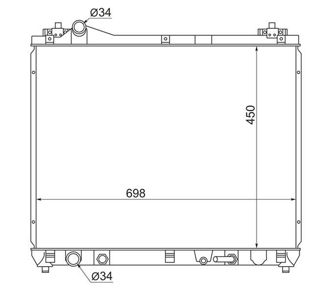 Радиатор охлаждения SUZUKI GRAND VITARA 2005- TA04V 2.0 новая