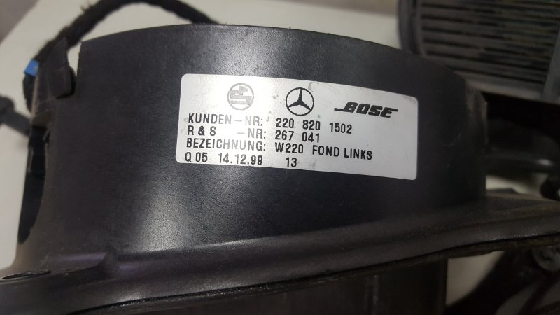 Динамик комплект S320 CDI 2000 W220 OM613.960 3.2л