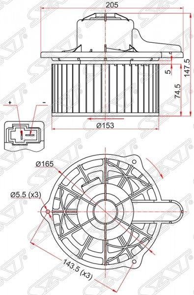 Мотор печки KIA CEED ST-97113-2Y000 новая