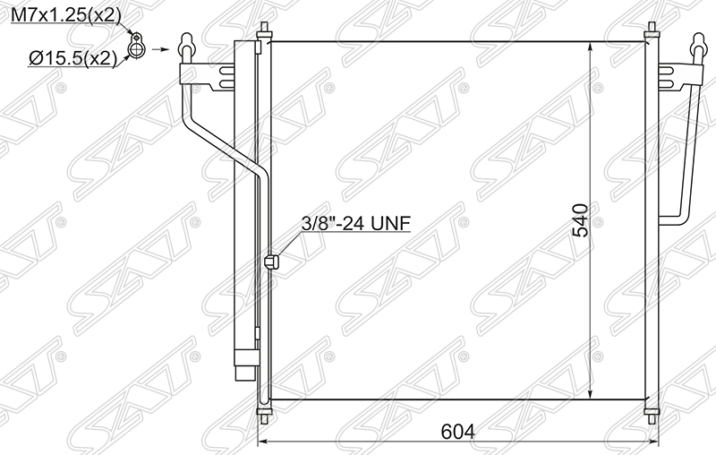 Радиатор кондиционера INFINITI QX56 JA60 ST-INQ1-394-0 новая