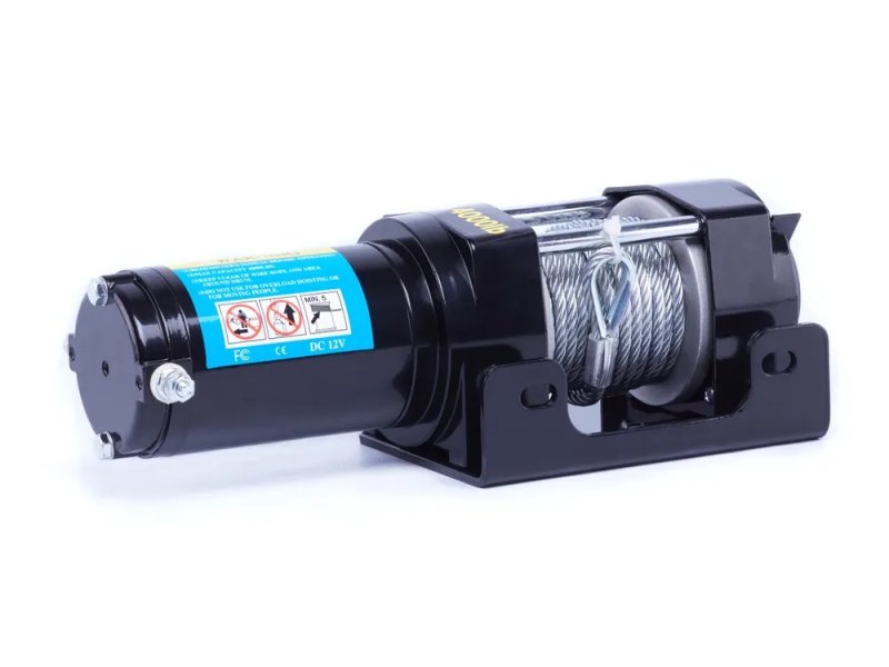 Лебедка электрическая 12V Electric Winch 4000lbs / 1814 кг стальной трос