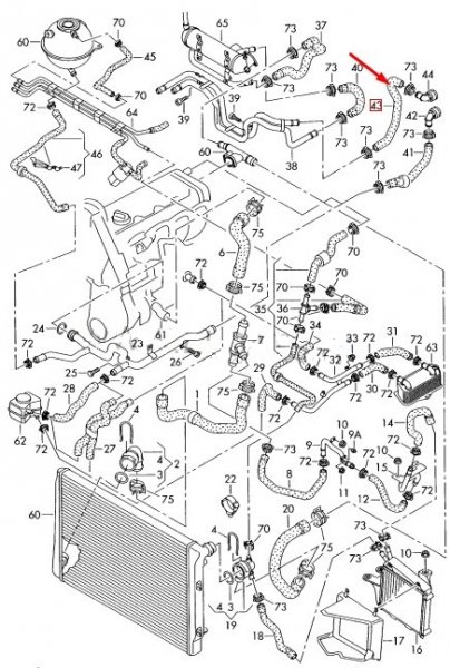Патрубок системы охлаждения PASSAT B6 2007 VARIANT 357 2.0 TDI BMR