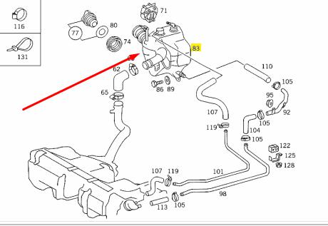 Горловина топливного бака CLK-CLASS 1999 W208 111.945