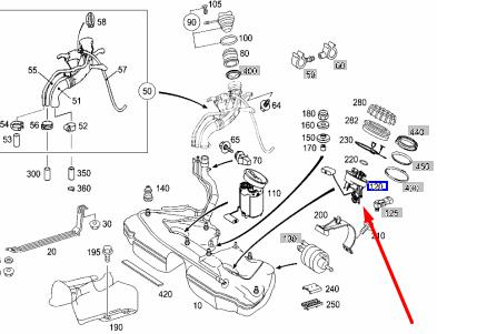 Датчик уровня топлива MERCEDES E W211 646.961 2.2 CDI