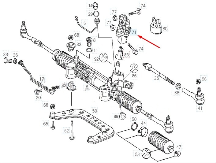 Рулевой карданчик E 1997 W210 104.995 3.2L