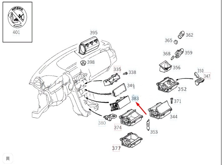 Бардачок E 2000 W210 611.961 2.2 cdi