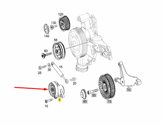 Натяжитель ремня C 2006 W203 272.920 2.5L
