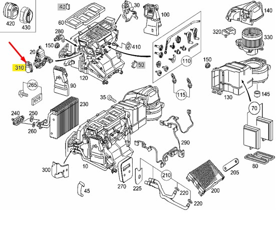 Моторчик заслонки печки C-CLASS 2000 W203 111.955 2.0L