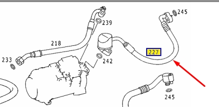 Шланг кондиционера CLK 2000 W208 112.940 3.2L