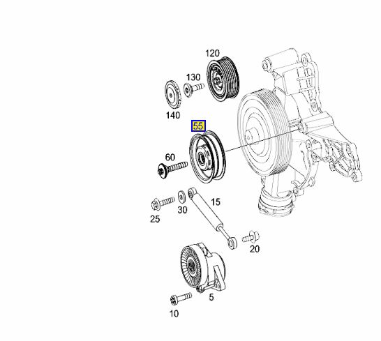 Ролик обводной MERCEDES C-CLASS W203 272.920 2.5L