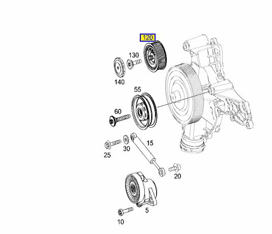 Ролик обводной C-CLASS 2006 W203 272.920 2.5L