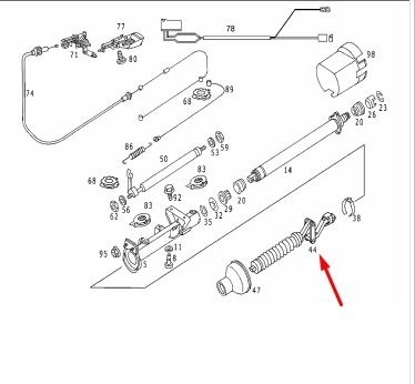 Кардан рулевой CLK-CLASS 2000 W208 111.982 2.3L