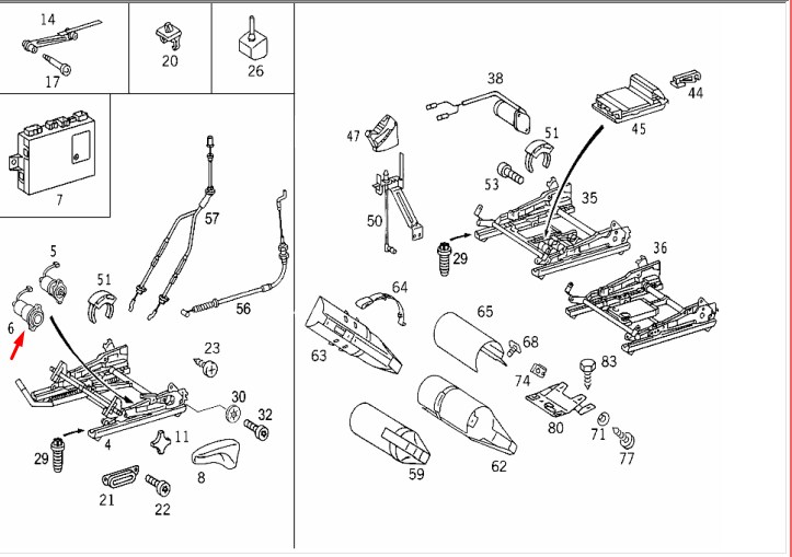 Мотор регулировки сиденья CLK-CLASS 2000 W208 111.982 2.3L