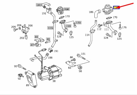 Клапан EGR MERCEDES E-CLASS W210 104.995 3.2L