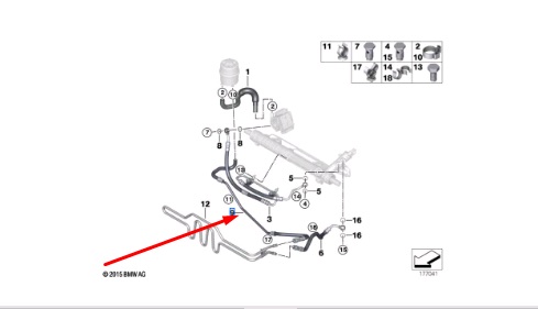 Трубка ГУР X1 2012 E84 N46B20BD 2.0L