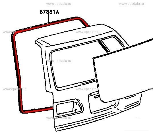 Уплотнительная резинка багажника TOYOTA CAMRY GRACIA WAGON MCV25 67881-33010 контрактная