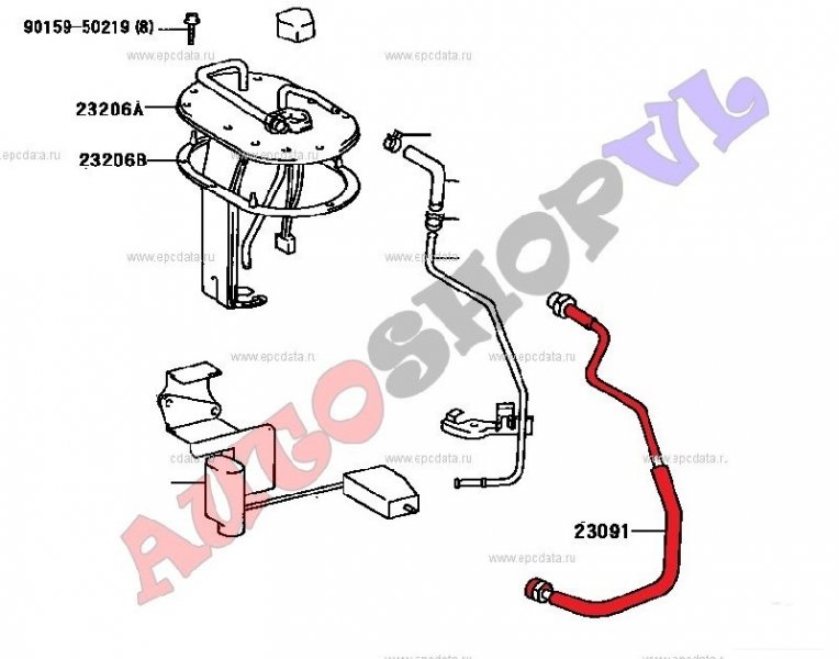 Шланг топливный TOYOTA CAMRY 07.1995 SV41 3SFE 23091-74181 контрактная