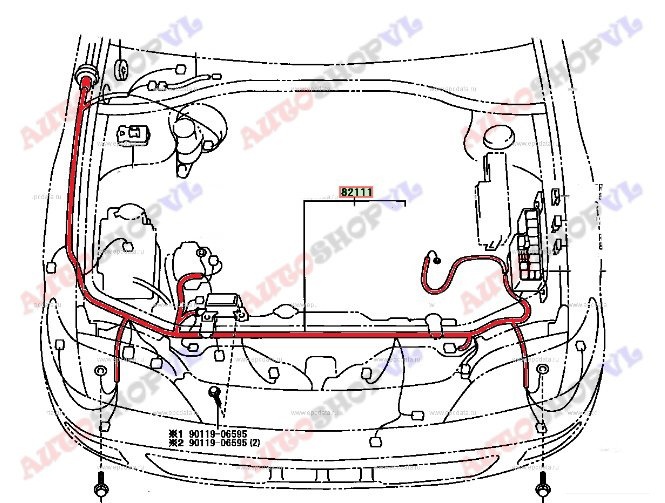 Коса телевизора TOYOTA CARINA 04.1997 - 08.1998 AT210 4AGE 82111-2L431 контрактная