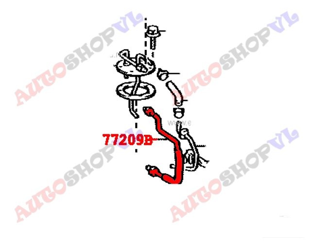Шланг топливный TOYOTA CARINA AT210 4AGE 77209-20110 контрактная